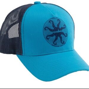 Scuba Blue Trucker Hat with Navy Mesh - Unbranded
